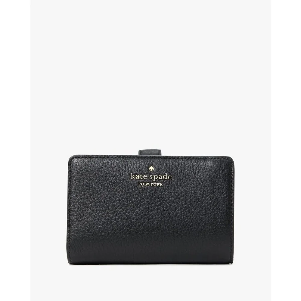 Leila Pebbled Leather Medium Compact Bifold Wallet